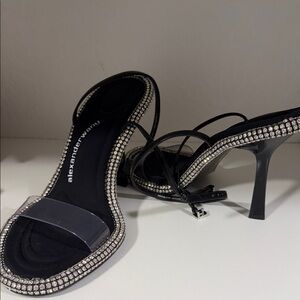 Alexander Wang Black Rhinestone Heels